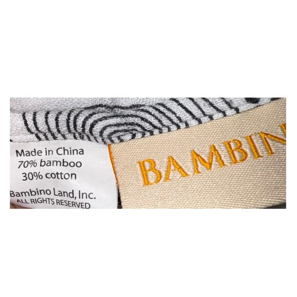Bambino Land Bamboo Blend Swaddle Baby Blanket Boho 45"x50" Soft Muslin Neutral - Picture 4 of 4